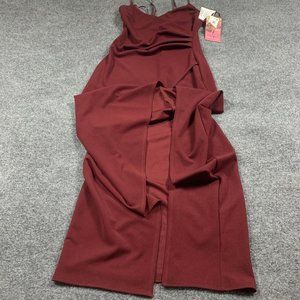 Emerald Sundae Dress Womens M/L Red Sleeveless Stretch Gown Prom Long NWT